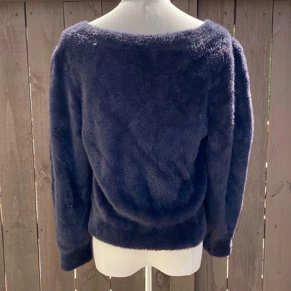 Free people Moonbeam black fuzzy pullover sweater size medium - Picture 7 of 16